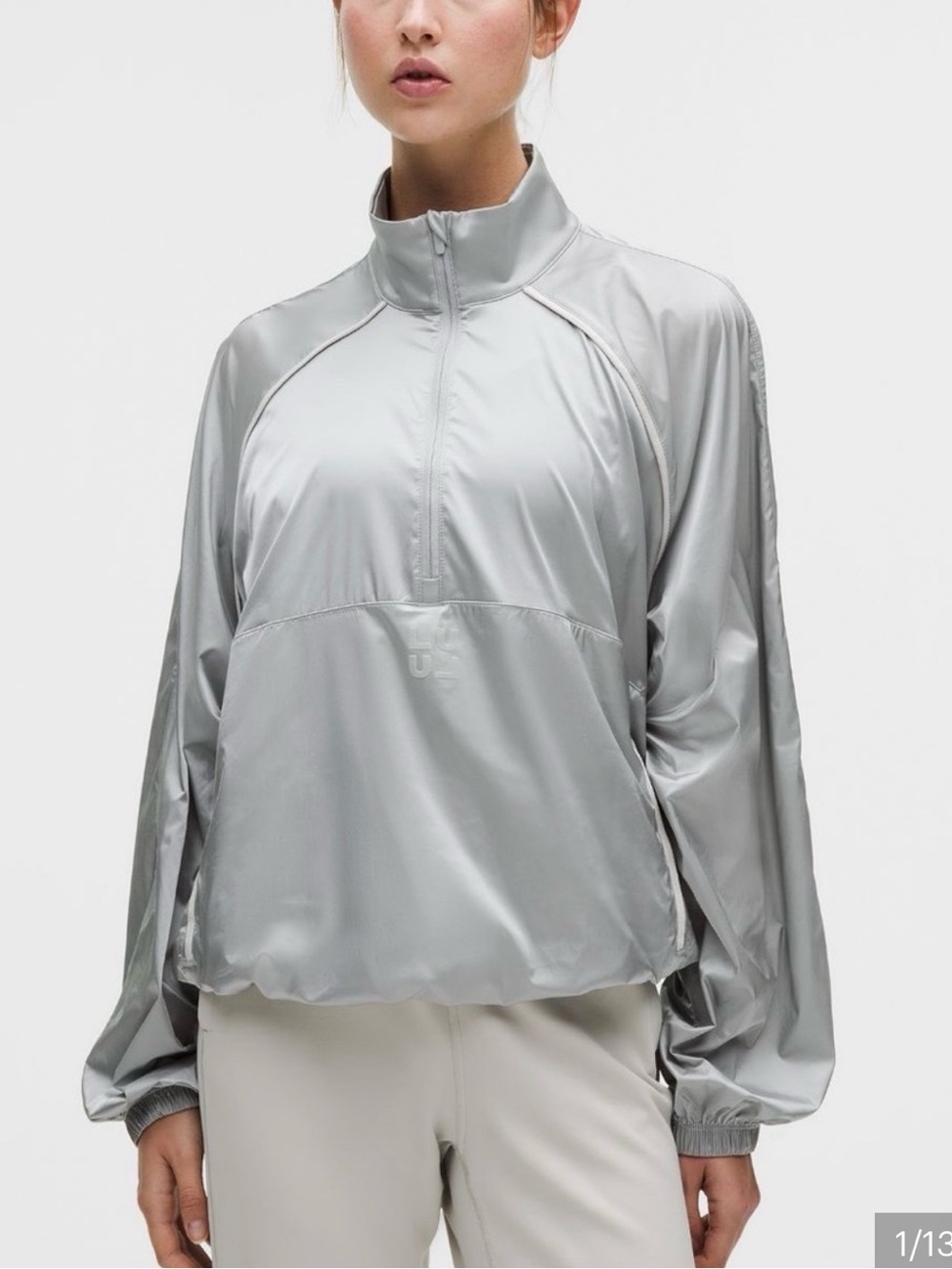 lululemon athletica Silver Lightweight Half-Zip Pullover Jacket
